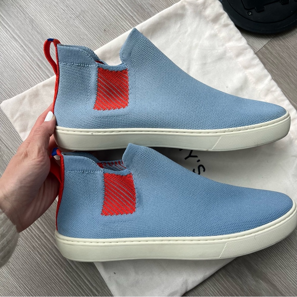 EUC 10.5 Blue Rothy’s Arctic Chelsea Sneakers - Picture 4 of 7